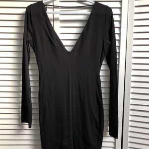 LuLu’s Black Plunge Bodycon dress